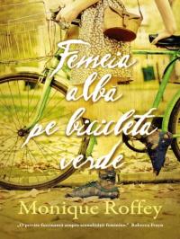 Femeia albă pe bicicleta verd